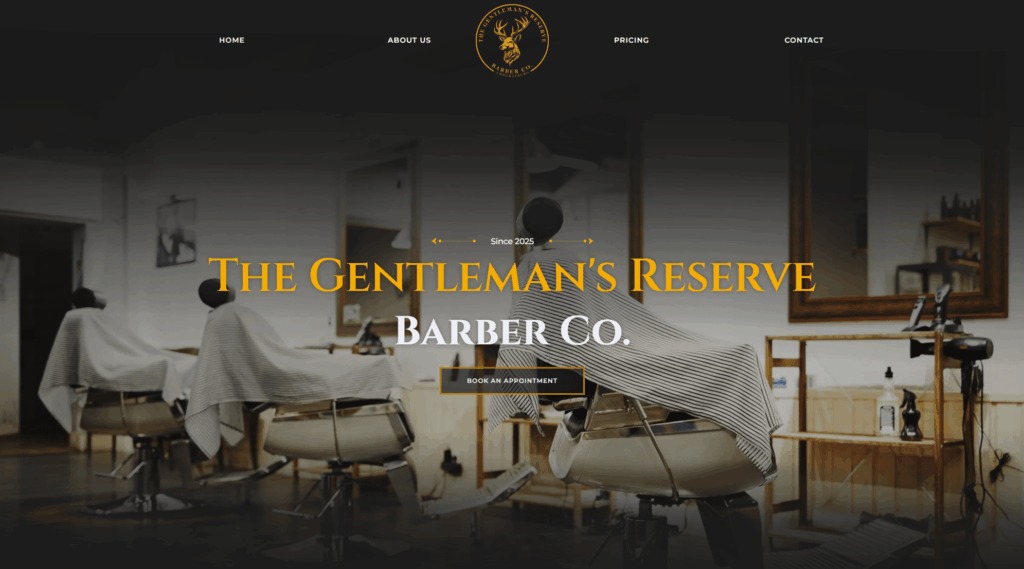 The Gentleman's Reserve Barber Co website