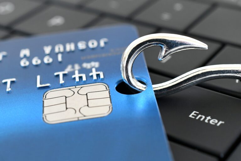 Phishing scam email warning concept
